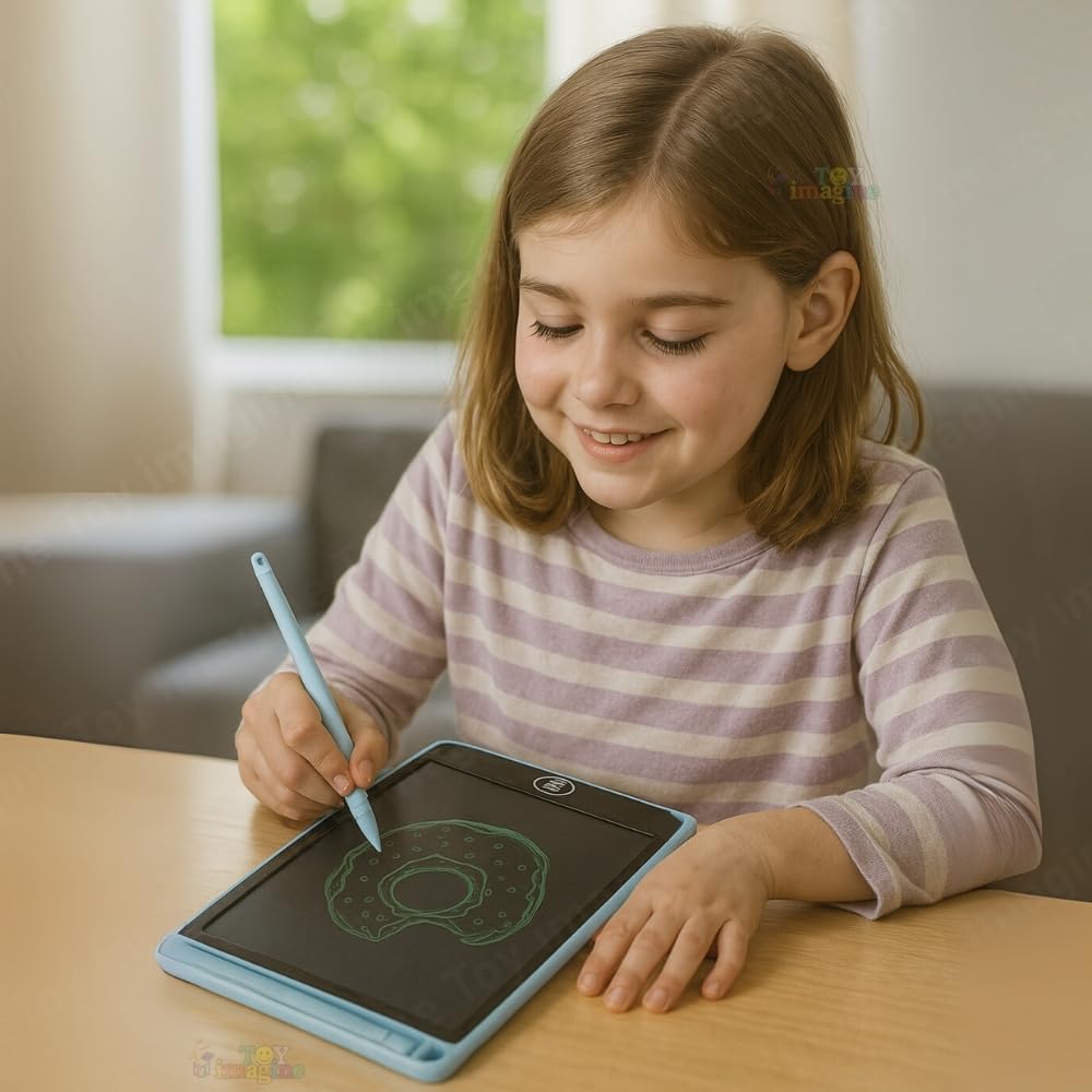 LCD Writing Tablet for Kids Electronic Magic Slate Drawing Doodle Rough Digital Pad with Pen Graphic Tab Smart Notepad (12")