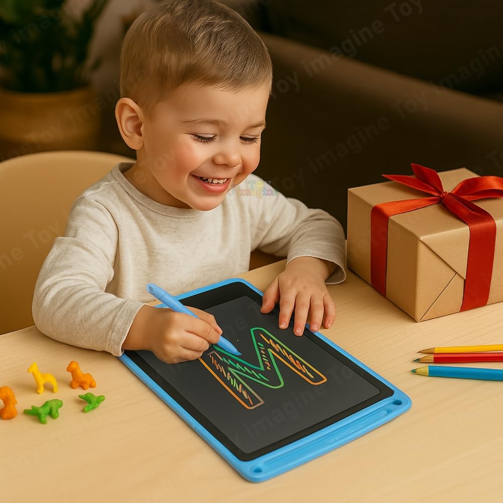 LCD Writing Tablet for Kids Electronic Magic Slate Drawing Doodle Rough Digital Pad with Pen Graphic Tab Smart Notepad (12")