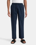 Jockey Regular Fit Checkered Pyjama with Side Pockets - Navy & Grey