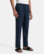 Jockey Regular Fit Checkered Pyjama with Side Pockets - Navy & Grey