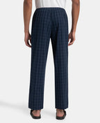 Jockey Regular Fit Checkered Pyjama with Side Pockets - Navy & Grey