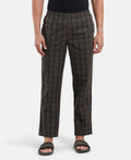 Jockey Regular Fit Checkered Pyjama with Side Pockets - Black Olive