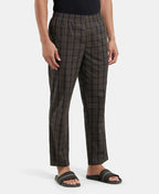 Jockey Regular Fit Checkered Pyjama with Side Pockets - Black Olive