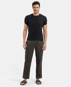 Jockey Regular Fit Checkered Pyjama with Side Pockets - Black Olive
