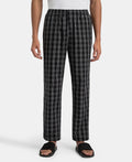 Jockey Regular Fit Checkered Pyjama with Side Pockets - Black & White