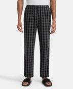 Jockey Regular Fit Checkered Pyjama with Side Pockets - Black & White