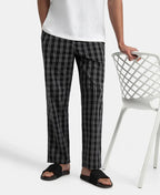 Jockey Regular Fit Checkered Pyjama with Side Pockets - Black & White