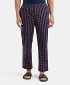 Jockey Regular Fit Checkered Pyjama with Side Pockets - Navy