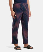 Jockey Regular Fit Checkered Pyjama with Side Pockets - Navy