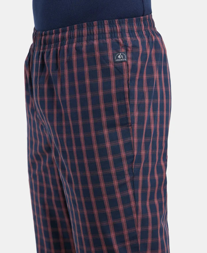 Jockey Regular Fit Checkered Pyjama with Side Pockets - Navy