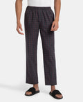 Jockey Regular Fit Checkered Pyjama with Side Pockets - Navy & Maroon