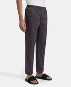 Jockey Regular Fit Checkered Pyjama with Side Pockets - Navy & Maroon
