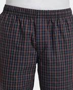 Jockey Regular Fit Checkered Pyjama with Side Pockets - Navy & Maroon