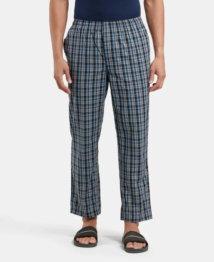 Jockey Regular Fit Checkered Pyjama with Side Pockets - Navy 1
