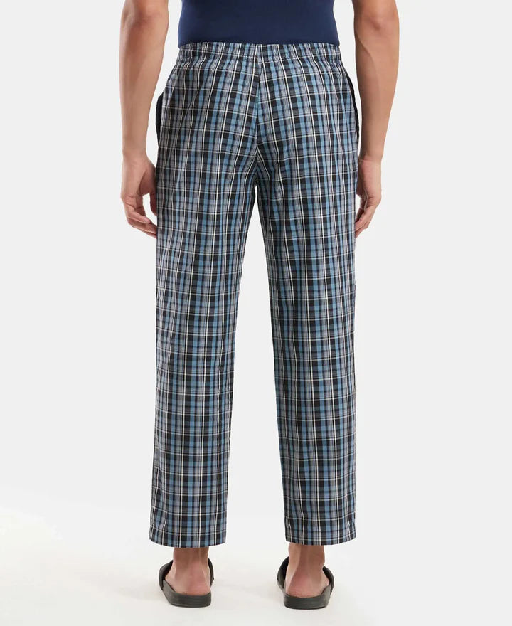 Jockey Regular Fit Checkered Pyjama with Side Pockets - Navy 1