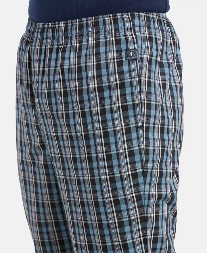 Jockey Regular Fit Checkered Pyjama with Side Pockets - Navy 1