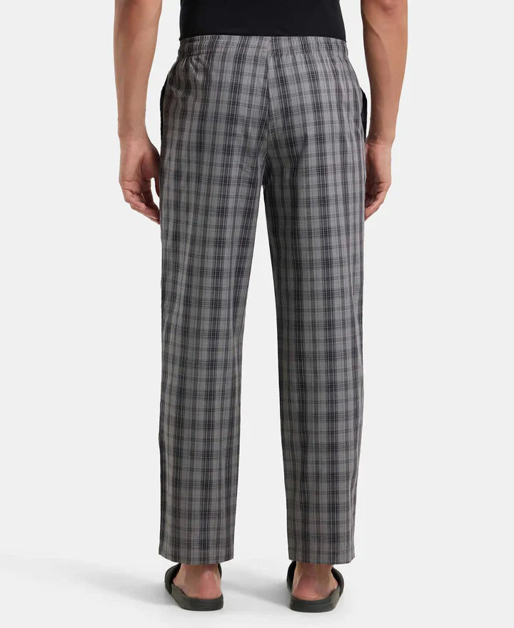 Jockey Regular Fit Checkered Pyjama with Side Pockets - Quite Shade