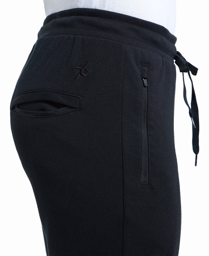 Jockey Trackpant with Side Zipper Pockets - Black