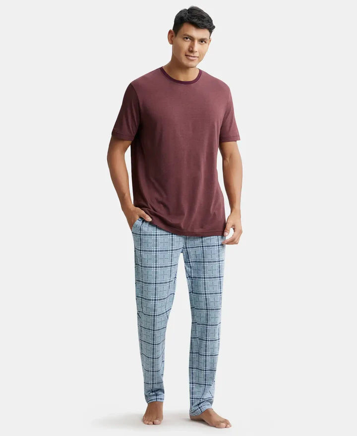 Jockey Tencel Regular Fit Pyjama with Side Pockets - Light Blue