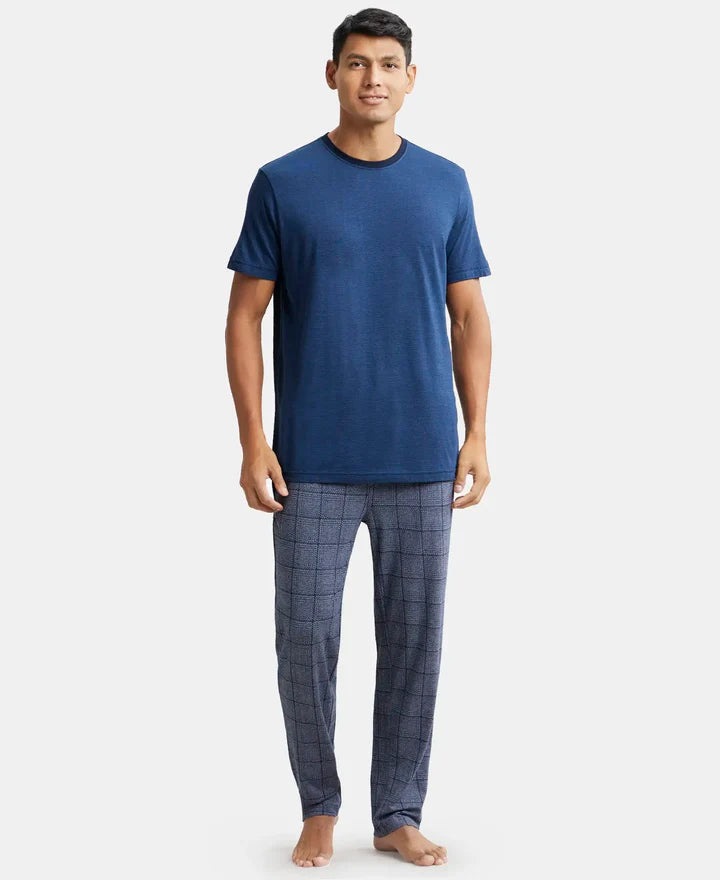 Jockey Tencel Regular Fit Pyjama with Side Pockets - Mid Blue