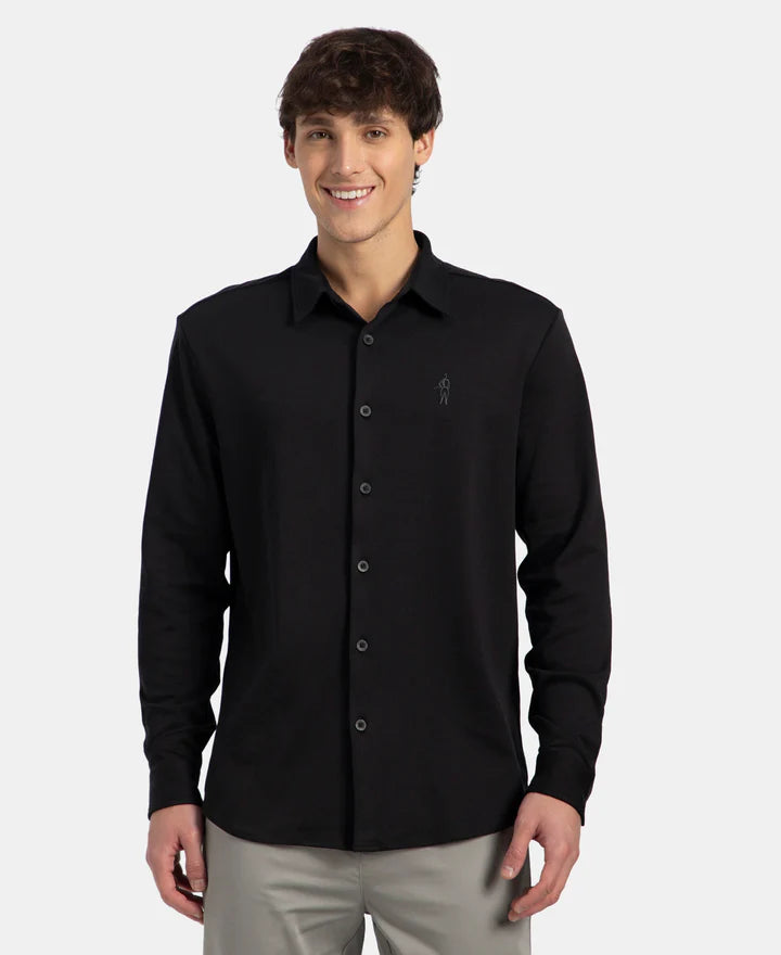 Jockey Shirt IM33 Super Combed Cotton Rich Full Sleeve Knit - Black