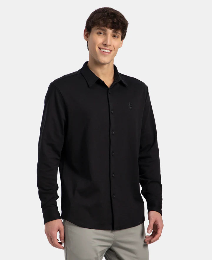 Jockey Shirt IM33 Super Combed Cotton Rich Full Sleeve Knit - Black
