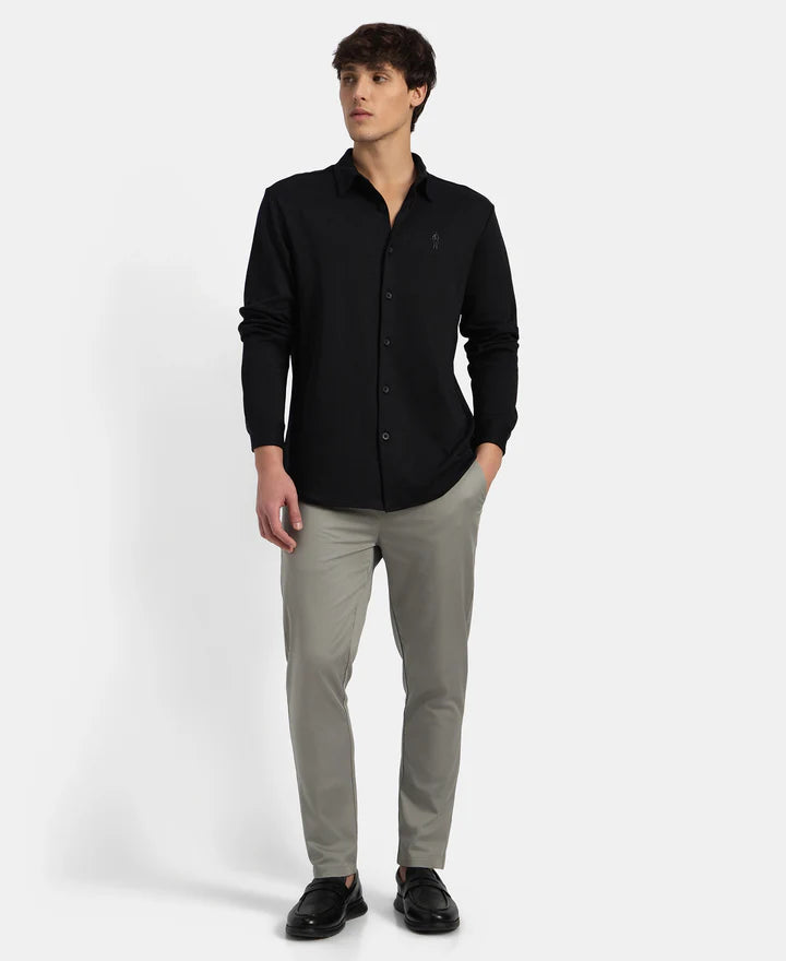 Jockey Shirt IM33 Super Combed Cotton Rich Full Sleeve Knit - Black