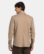 Jockey Shirt IM33 Super Combed Cotton Rich Full Sleeve Knit - Desert Taupe