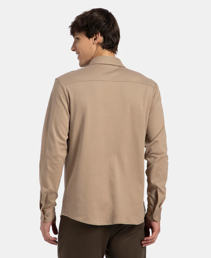 Jockey Shirt IM33 Super Combed Cotton Rich Full Sleeve Knit - Desert Taupe