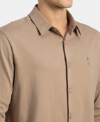 Jockey Shirt IM33 Super Combed Cotton Rich Full Sleeve Knit - Desert Taupe