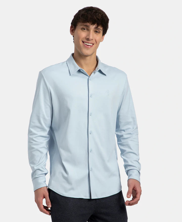 Jockey Shirt IM33 Super Combed Cotton Rich Full Sleeve Knit - Skyway