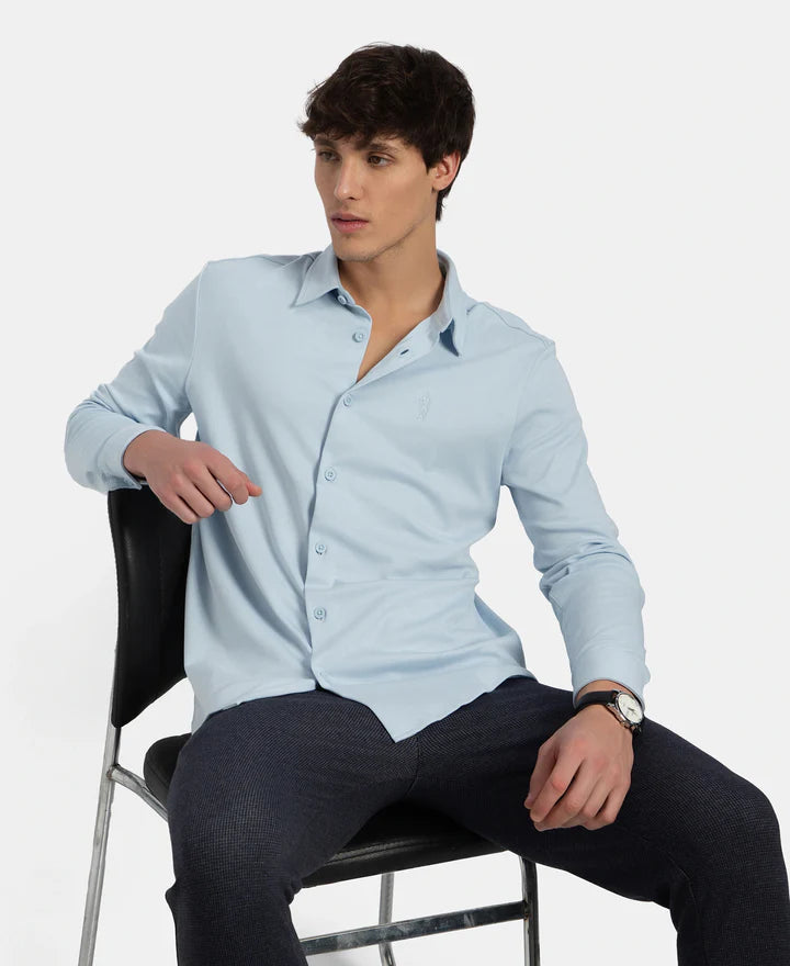 Jockey Shirt IM33 Super Combed Cotton Rich Full Sleeve Knit - Skyway
