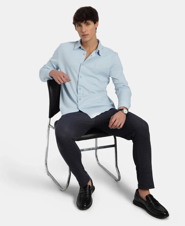 Jockey Shirt IM33 Super Combed Cotton Rich Full Sleeve Knit - Skyway