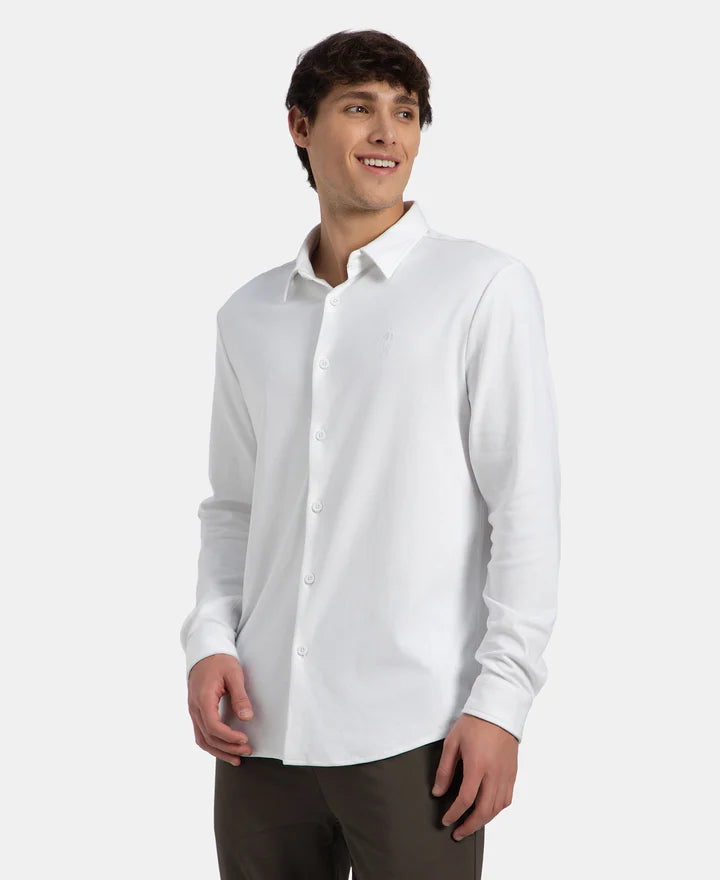 Jockey Shirt IM33 Super Combed Cotton Rich Full Sleeve Knit - White