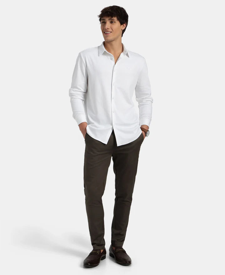 Jockey Shirt IM33 Super Combed Cotton Rich Full Sleeve Knit - White
