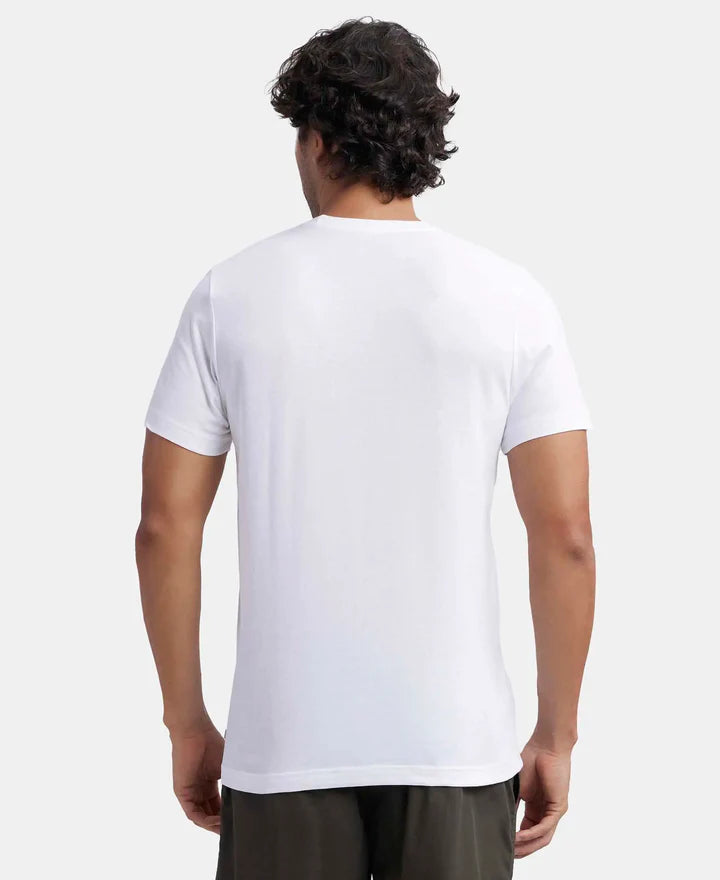 Jockey Super Combed Cotton Half Sleeved Inner T-Shirt - White