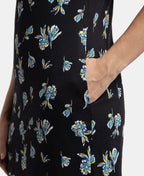 Jockey Lounge Dress Super Combed Cotton Long Length Printed - Black