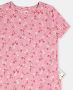 Jockey Lounge Dress Super Combed Cotton Long Length Printed - Cashmere Rose