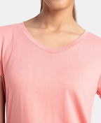 Jockey T-Shirt & Pyjama Sleep Set Cotton Short Sleeve - Peach Blossom