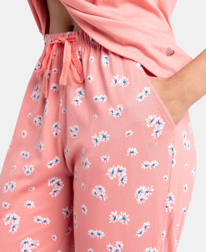 Jockey T-Shirt & Pyjama Sleep Set Cotton Short Sleeve - Peach Blossom