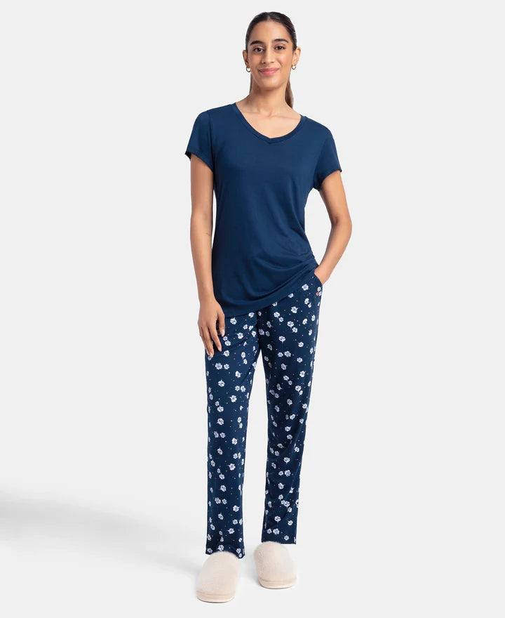 Jockey T-Shirt & Pyjama Sleep Set Cotton Short Sleeve - Pageant Blue