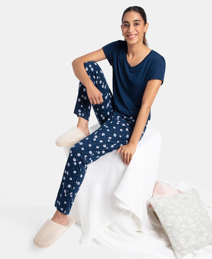 Jockey T-Shirt & Pyjama Sleep Set Cotton Short Sleeve - Pageant Blue