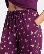 Jockey T-Shirt & Pyjama Sleep Set Cotton Short Sleeve - Purple Wine
