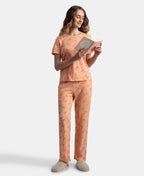 Jockey T-Shirt & Pyjama Sleep Set Cotton Short Sleeve - Coral