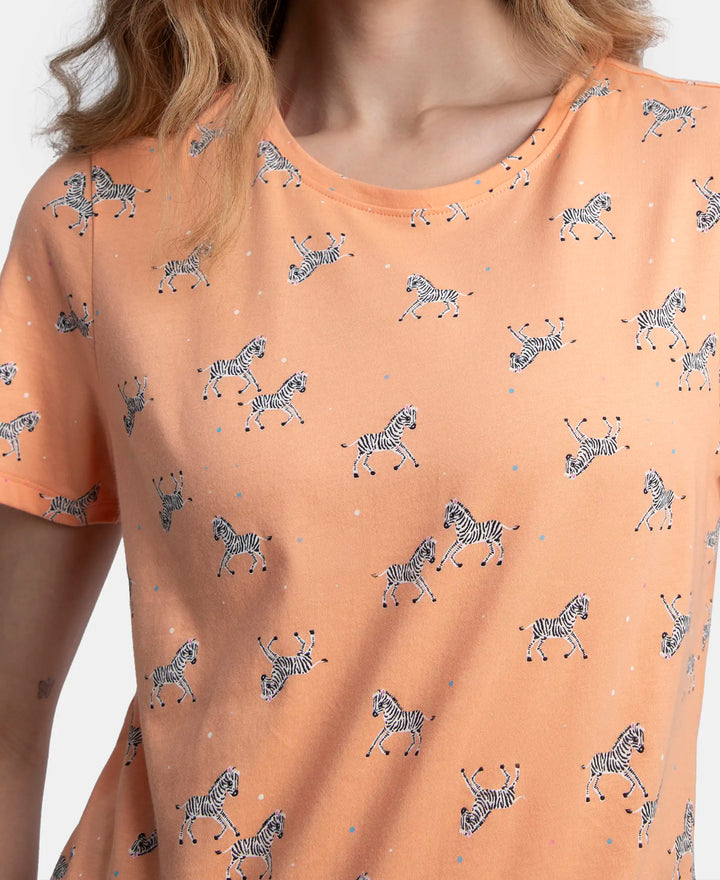 Jockey T-Shirt & Pyjama Sleep Set Cotton Short Sleeve - Coral