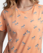 Jockey T-Shirt & Pyjama Sleep Set Cotton Short Sleeve - Coral