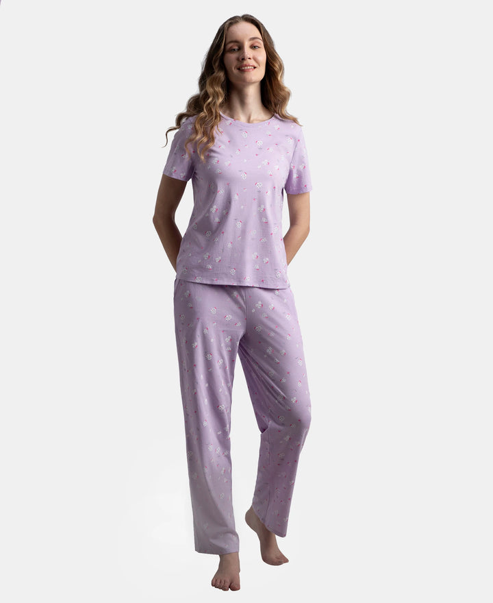 Jockey T-Shirt & Pyjama Sleep Set Cotton Short Sleeve - Lavendula