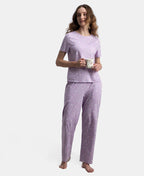 Jockey T-Shirt & Pyjama Sleep Set Cotton Short Sleeve - Lavendula