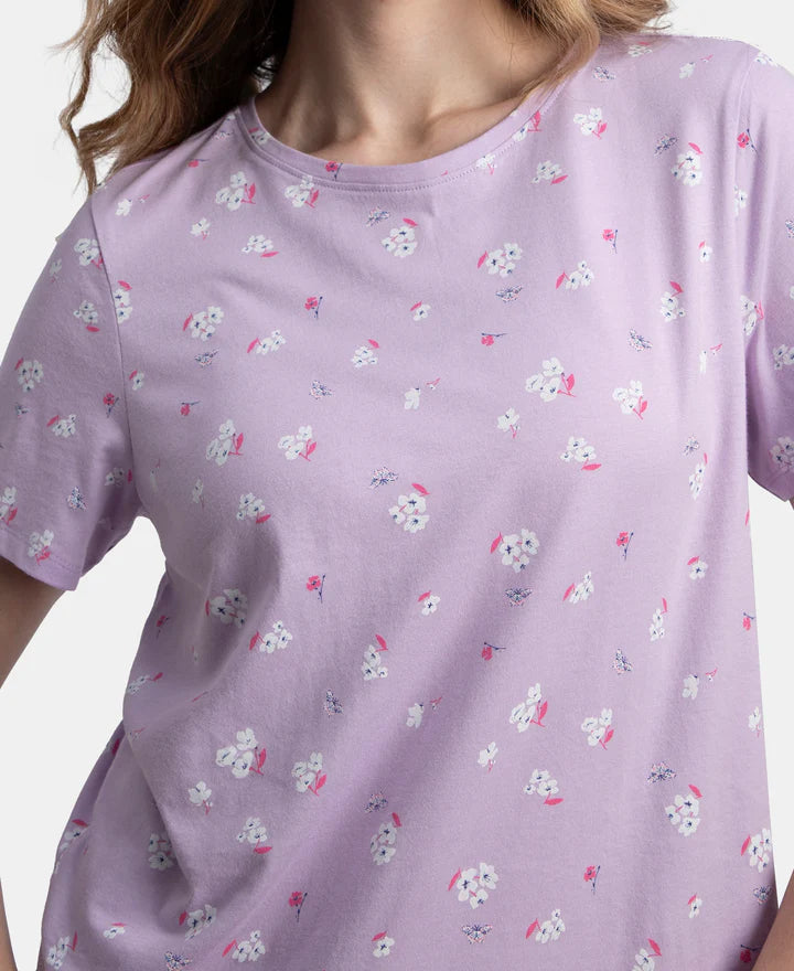 Jockey T-Shirt & Pyjama Sleep Set Cotton Short Sleeve - Lavendula