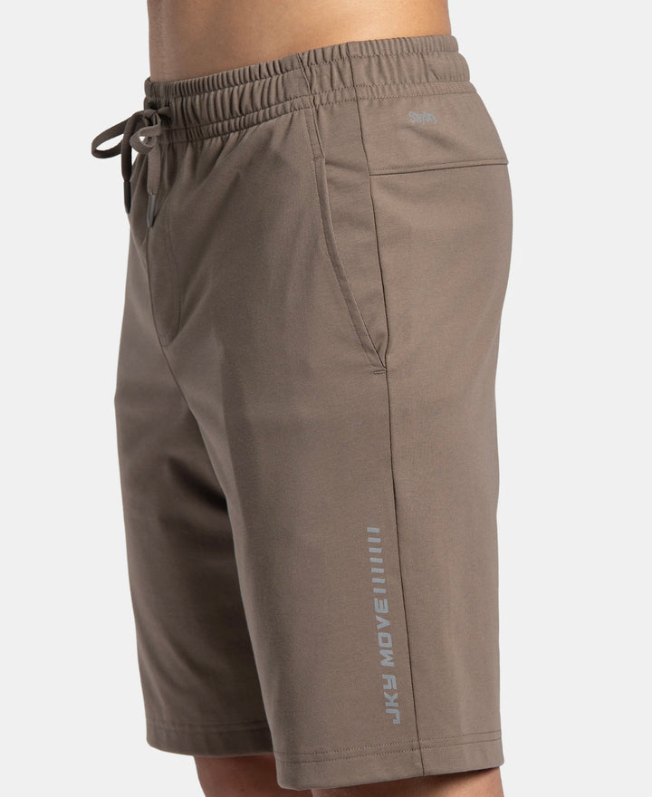 Jockey Cotton Rich Shorts with StayFresh Treatment - Dark Khakhi